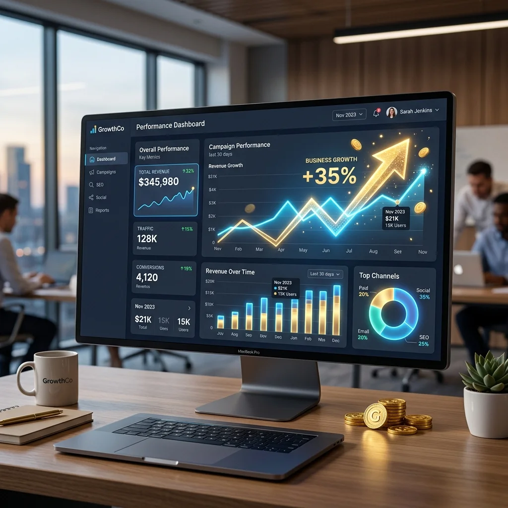 Dashboard growth charts